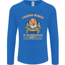Funny Lazy Couch Potato Watchng TV & Movies Mens Long Sleeve T-Shirt Royal Blue