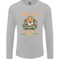 Funny Lazy Couch Potato Watchng TV & Movies Mens Long Sleeve T-Shirt Sports Grey