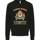 Funny Lazy Couch Potato Watchng TV & Movies Mens Sweatshirt Jumper Black