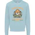 Funny Lazy Couch Potato Watchng TV & Movies Mens Sweatshirt Jumper Light Blue