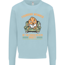 Funny Lazy Couch Potato Watchng TV & Movies Mens Sweatshirt Jumper Light Blue