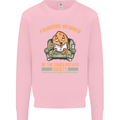 Funny Lazy Couch Potato Watchng TV & Movies Mens Sweatshirt Jumper Light Pink