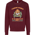 Funny Lazy Couch Potato Watchng TV & Movies Mens Sweatshirt Jumper Maroon