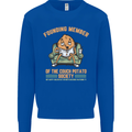 Funny Lazy Couch Potato Watchng TV & Movies Mens Sweatshirt Jumper Royal Blue