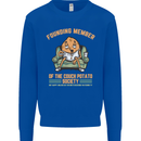 Funny Lazy Couch Potato Watchng TV & Movies Mens Sweatshirt Jumper Royal Blue