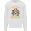 Funny Lazy Couch Potato Watchng TV & Movies Mens Sweatshirt Jumper White