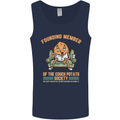 Funny Lazy Couch Potato Watchng TV & Movies Mens Vest Tank Top Navy Blue