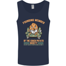 Funny Lazy Couch Potato Watchng TV & Movies Mens Vest Tank Top Navy Blue