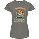 Funny Lazy Couch Potato Watchng TV & Movies Womens Petite Cut T-Shirt Charcoal