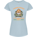 Funny Lazy Couch Potato Watchng TV & Movies Womens Petite Cut T-Shirt Light Blue