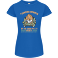 Funny Lazy Couch Potato Watchng TV & Movies Womens Petite Cut T-Shirt Royal Blue