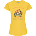 Funny Lazy Couch Potato Watchng TV & Movies Womens Petite Cut T-Shirt Yellow