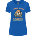 Funny Lazy Couch Potato Watchng TV & Movies Womens Wider Cut T-Shirt Royal Blue