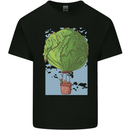 Funny Lettuce Hot Air Balloon Kids T-Shirt Childrens Black