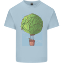 Funny Lettuce Hot Air Balloon Kids T-Shirt Childrens Light Blue