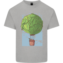 Funny Lettuce Hot Air Balloon Kids T-Shirt Childrens Sports Grey