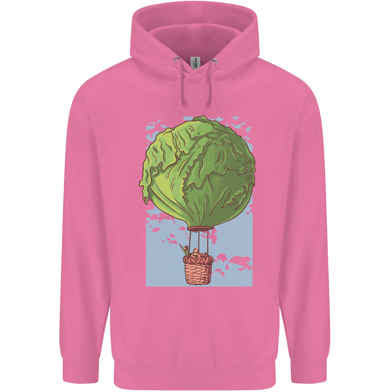 Funny Lettuce Hot Air Balloon Mens 80% Cotton Hoodie Azelea