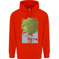 Funny Lettuce Hot Air Balloon Mens 80% Cotton Hoodie Bright Red