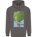 Funny Lettuce Hot Air Balloon Mens 80% Cotton Hoodie Charcoal