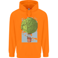 Funny Lettuce Hot Air Balloon Mens 80% Cotton Hoodie Orange