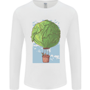 Funny Lettuce Hot Air Balloon Mens Long Sleeve T-Shirt White