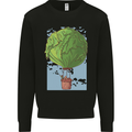 Funny Lettuce Hot Air Balloon Mens Sweatshirt Jumper Black