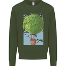 Funny Lettuce Hot Air Balloon Mens Sweatshirt Jumper Forest Green