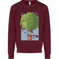 Funny Lettuce Hot Air Balloon Mens Sweatshirt Jumper Maroon