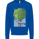 Funny Lettuce Hot Air Balloon Mens Sweatshirt Jumper Royal Blue