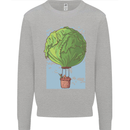 Funny Lettuce Hot Air Balloon Mens Sweatshirt Jumper Sports Grey