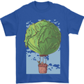 Funny Lettuce Hot Air Balloon Mens T-Shirt Cotton Gildan Royal Blue