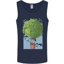 Funny Lettuce Hot Air Balloon Mens Vest Tank Top Navy Blue