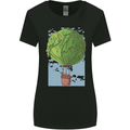 Funny Lettuce Hot Air Balloon Womens Wider Cut T-Shirt Black