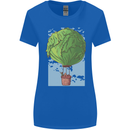 Funny Lettuce Hot Air Balloon Womens Wider Cut T-Shirt Royal Blue