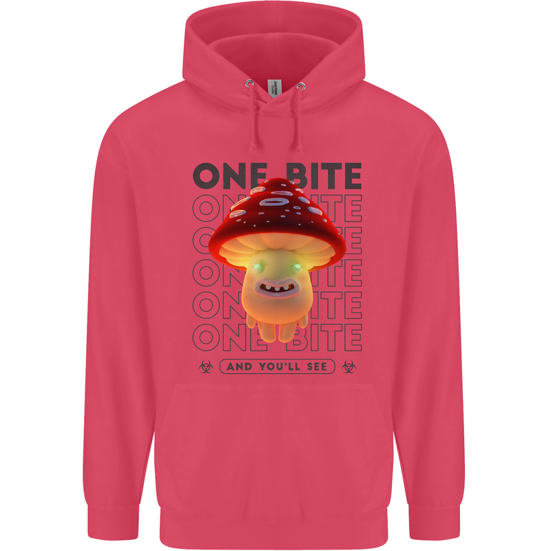 Funny Magic Mushrooms LSD Trippy Childrens Kids Hoodie Heliconia