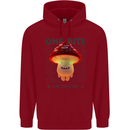 Funny Magic Mushrooms LSD Trippy Childrens Kids Hoodie Red