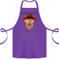 Funny Magic Mushrooms LSD Trippy Cotton Apron 100% Organic Purple