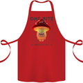 Funny Magic Mushrooms LSD Trippy Cotton Apron 100% Organic Red