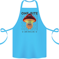 Funny Magic Mushrooms LSD Trippy Cotton Apron 100% Organic Turquoise