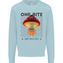 Funny Magic Mushrooms LSD Trippy Kids Sweatshirt Jumper Light Blue