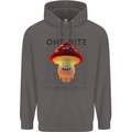 Funny Magic Mushrooms LSD Trippy Mens 80% Cotton Hoodie Charcoal
