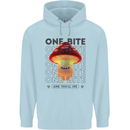 Funny Magic Mushrooms LSD Trippy Mens 80% Cotton Hoodie Light Blue
