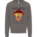 Funny Magic Mushrooms LSD Trippy Mens Sweatshirt Jumper Charcoal