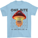 Funny Magic Mushrooms LSD Trippy Mens T-Shirt 100% Cotton Light Blue