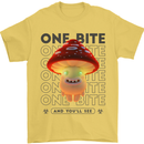 Funny Magic Mushrooms LSD Trippy Mens T-Shirt 100% Cotton Yellow
