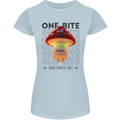 Funny Magic Mushrooms LSD Trippy Womens Petite Cut T-Shirt Light Blue