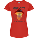 Funny Magic Mushrooms LSD Trippy Womens Petite Cut T-Shirt Red