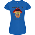 Funny Magic Mushrooms LSD Trippy Womens Petite Cut T-Shirt Royal Blue