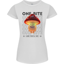 Funny Magic Mushrooms LSD Trippy Womens Petite Cut T-Shirt White
