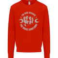 Funny Mechanic You Broke Something Kids Sweatshirt Jumper Bright Red